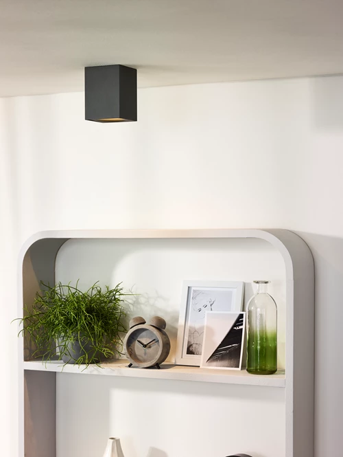 Lucide BENTOO-LED - Spot plafond - LED Dim. - GU10 - 1x5W 3000K - Gris - ambiance 1